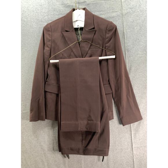Deux Piece Suits Womens Size Large Brown Formal Top Blazer and Pants - Picture 2 of 8
